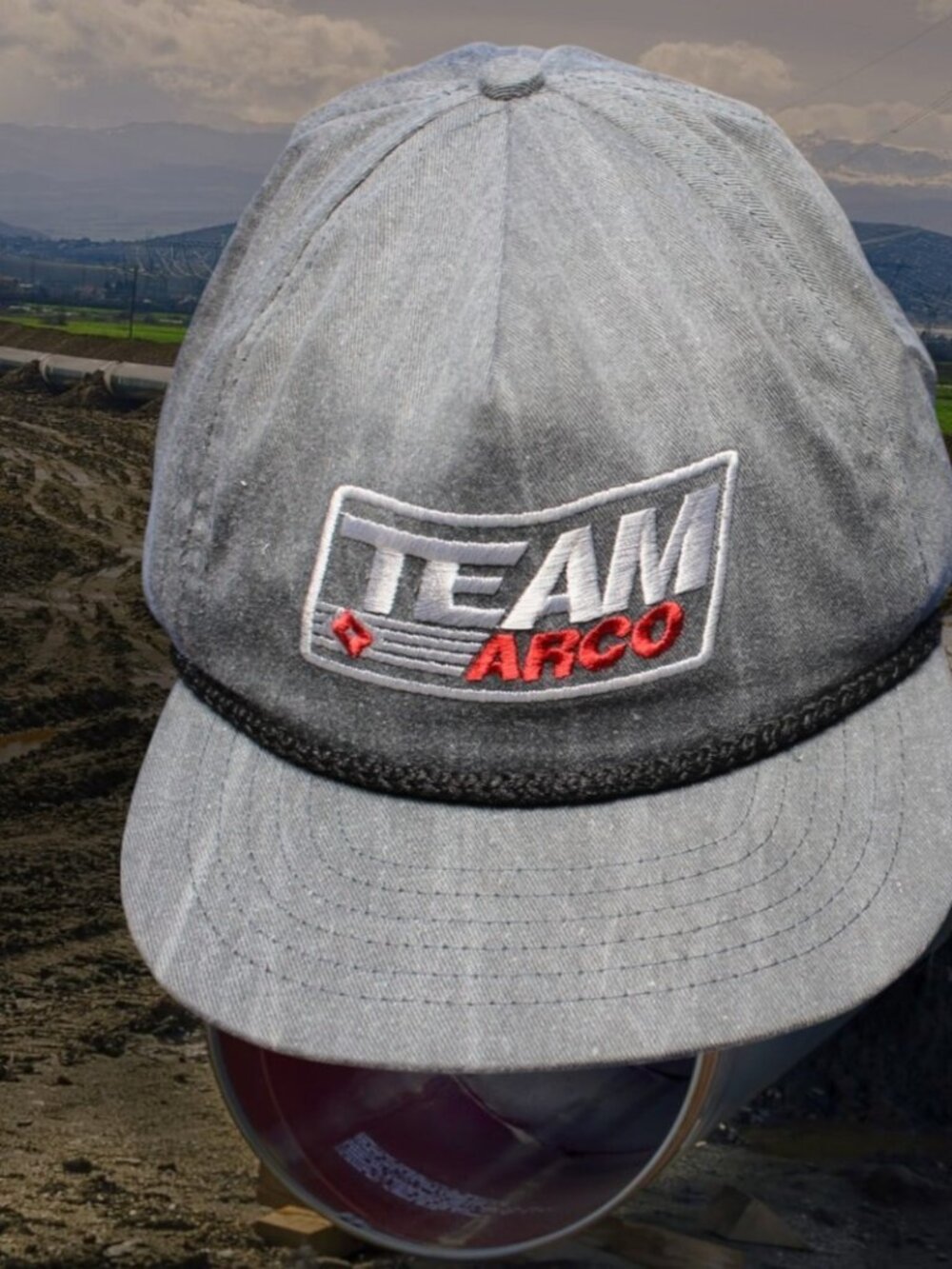 VTG Team Arco Gray Rope Hat Cap USA Gas Oil Alaska Marine Fuel